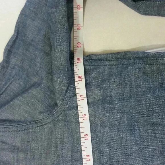 Lucky Brand Tuxedo Style Chambray Button Down - Picture 8 of 10